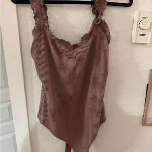 Elegant Brown Sleeveless Top